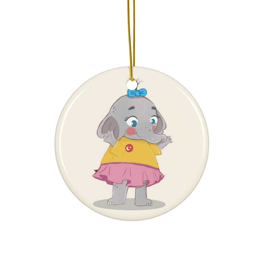 Filiz Elephant Ceramic Ornament, Roots & Talks - product photo