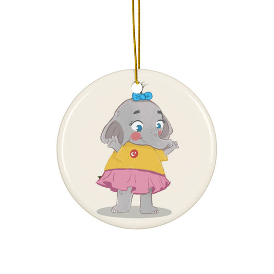 Filiz Elephant Ceramic Ornament, Roots & Talks - product photo