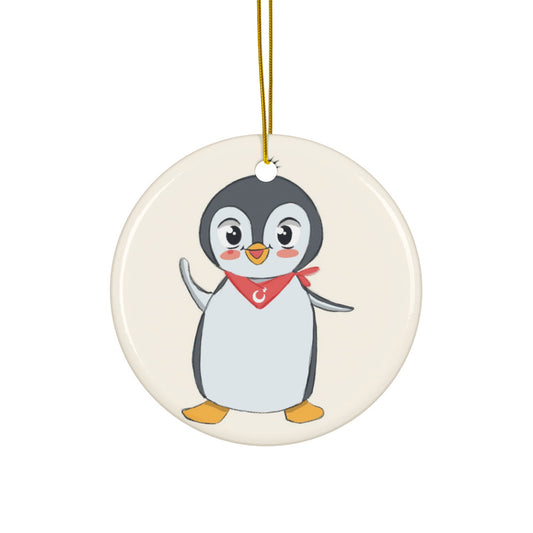 Pingucan Penguin Ceramic Ornament, Roots & Talks - product photo