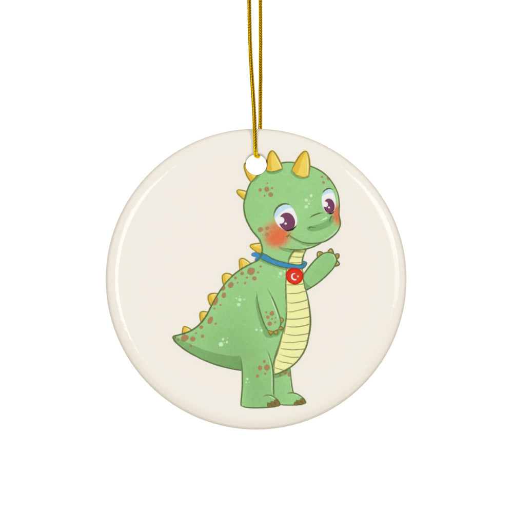 Dino Dinosaur Ceramic Ornament, Roots & Talks - product photo