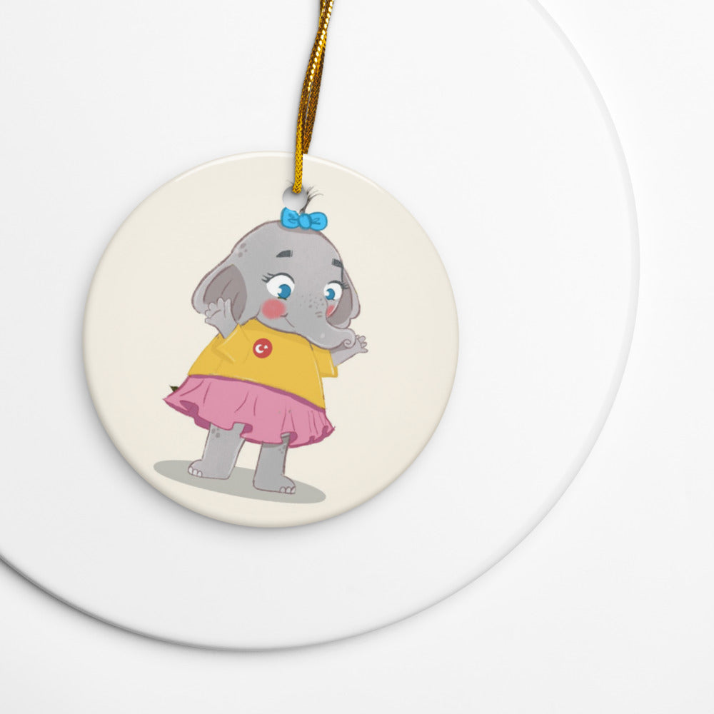 Filiz Elephant Ceramic Ornament, Roots & Talks - lifestyle photo 1