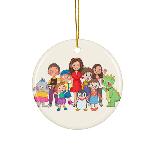 All the Characters Together Ceramic Ornament, Roots & Talks - product photo