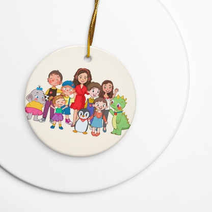 All the Characters Together Ceramic Ornament, Roots & Talks - lifestyle photo 1