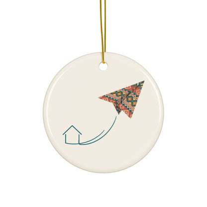 Kilim Flight Ceramic Ornament, Roots & Talks - product photo