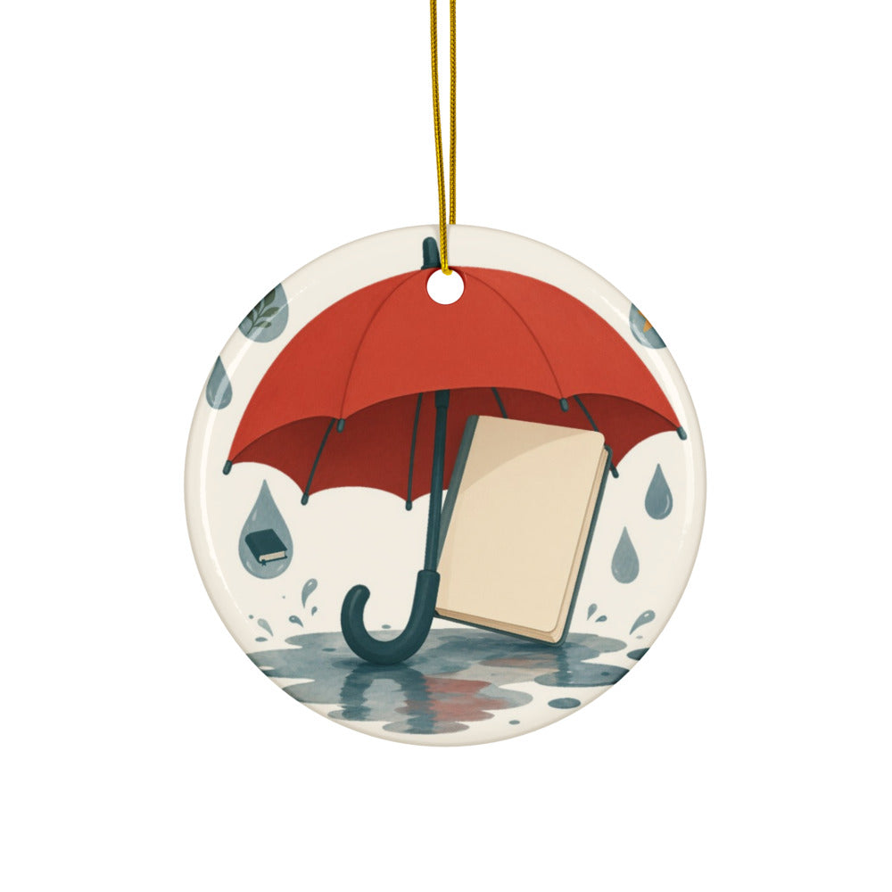 Word Umbrella Ceramic Ornament, Roots & Talks - product photo
