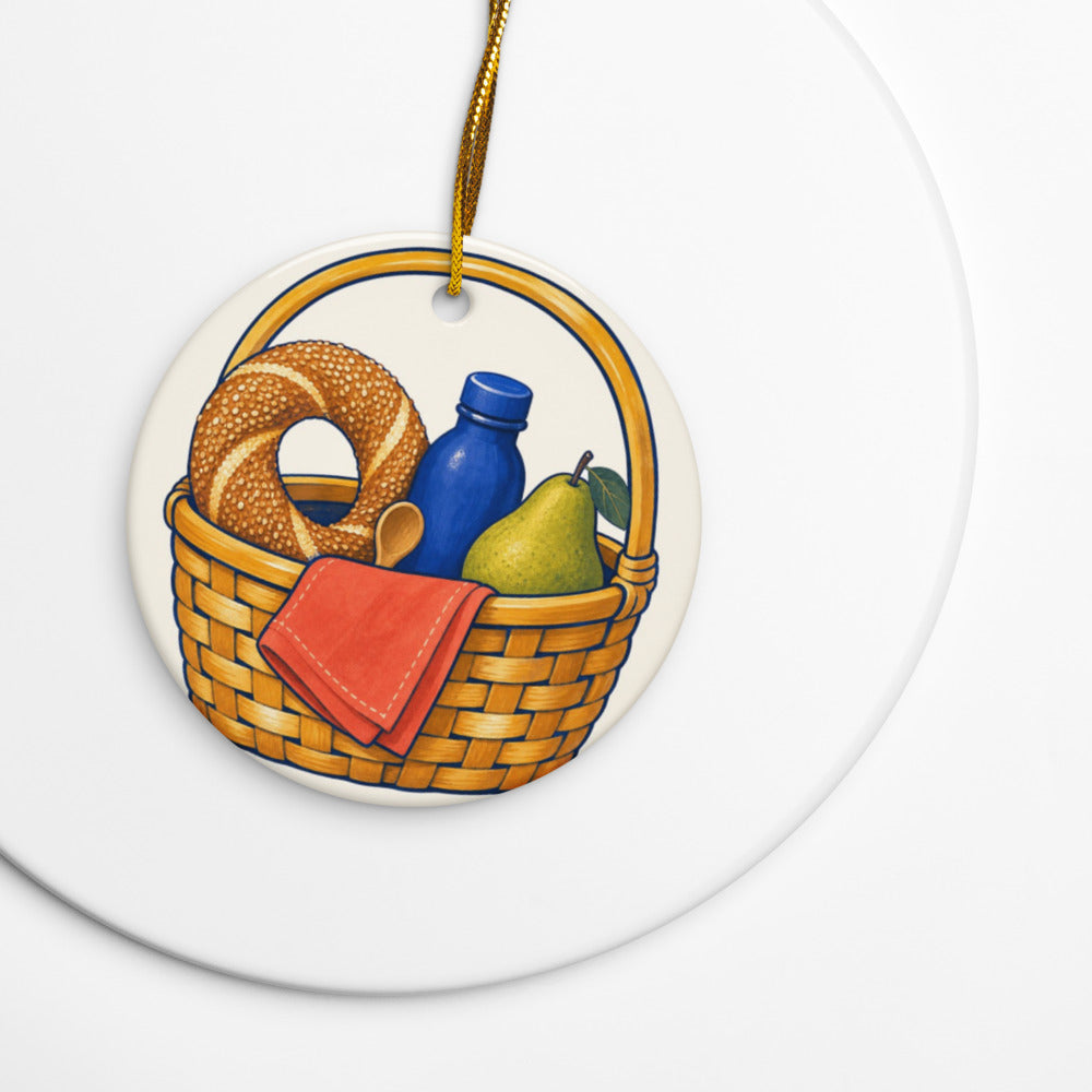 Picnic Basket Ceramic Ornament, Roots & Talks - lifestyle photo 1