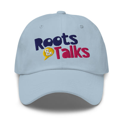 Roots & Talks Logo Embroidered Classic Dad Hat - Light Blue