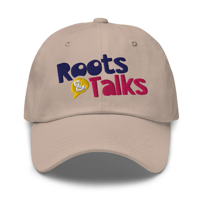 Roots & Talks Logo Embroidered Classic Dad Hat - Stone