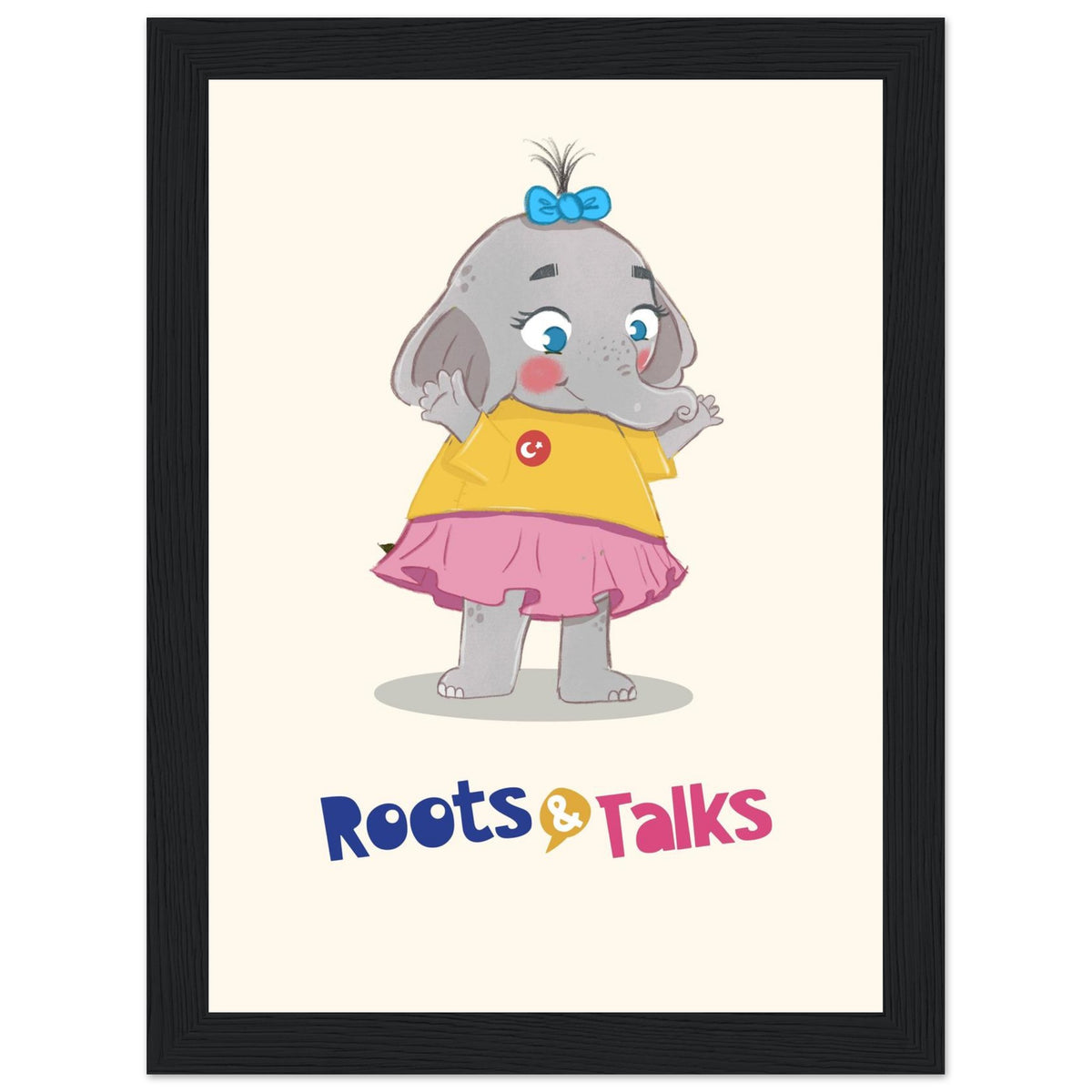 Filiz Elephant Framed Portrait Poster, Roots & Talks - framed poster photo 1