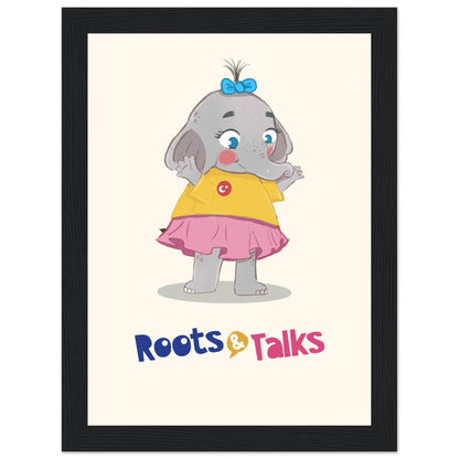Filiz Elephant Framed Portrait Poster, Roots & Talks - framed poster photo 1