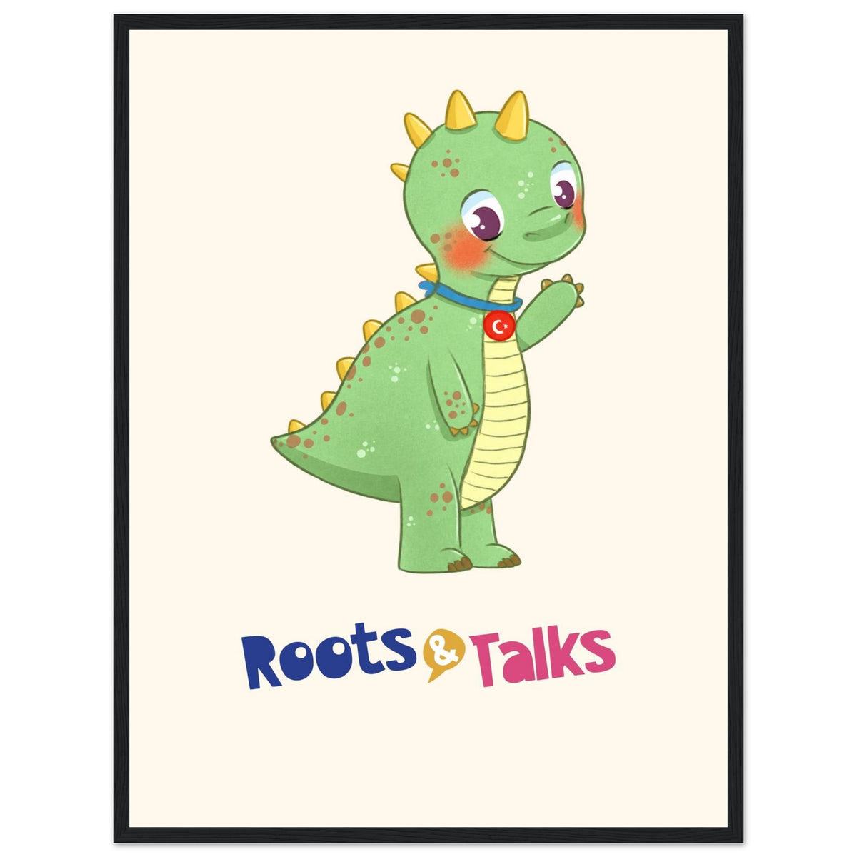 Dino Dinosaur Framed Portrait Poster, Roots & Talks - framed poster photo 5