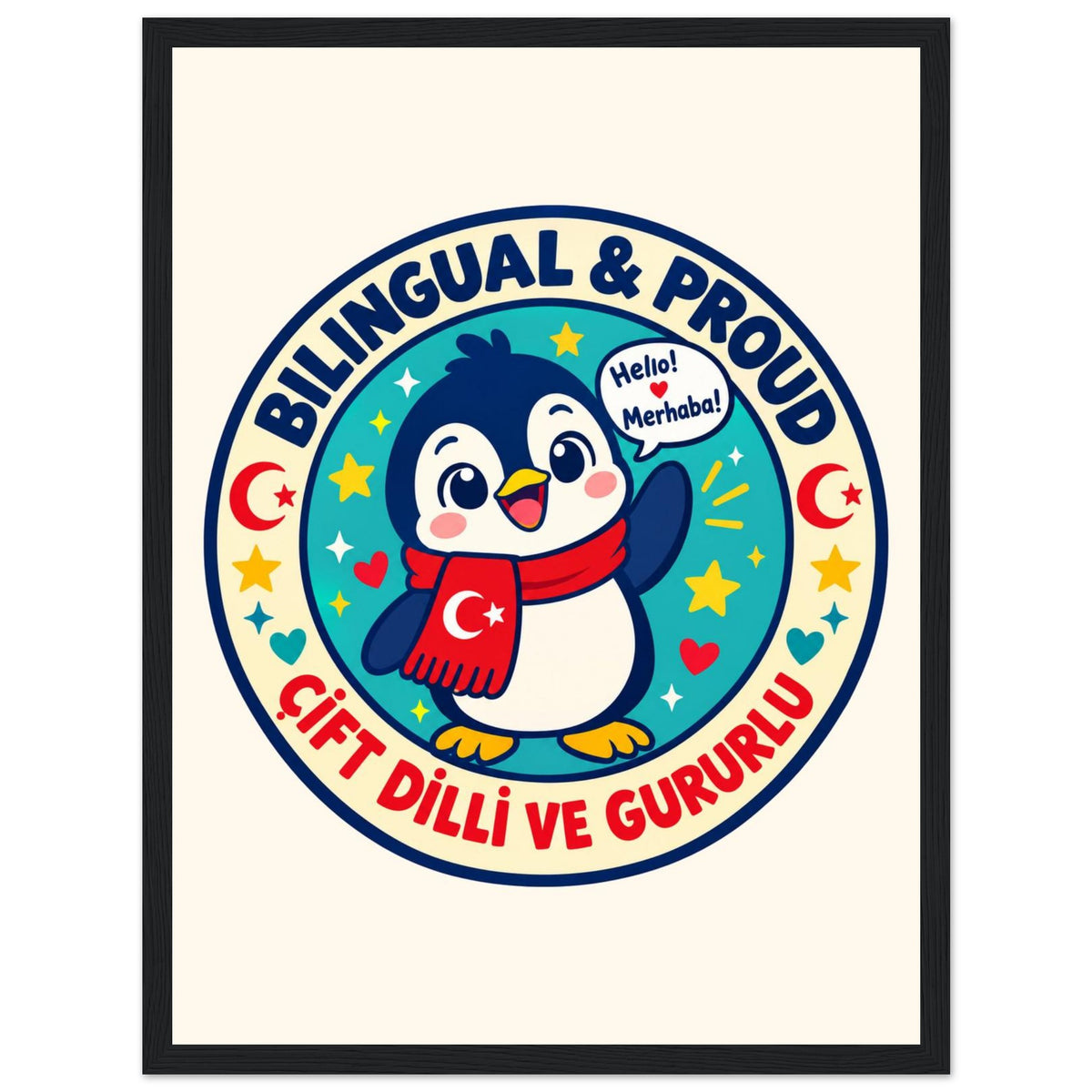 Bilingual & Proud Framed Portrait Poster, Roots & Talks - framed poster photo 2