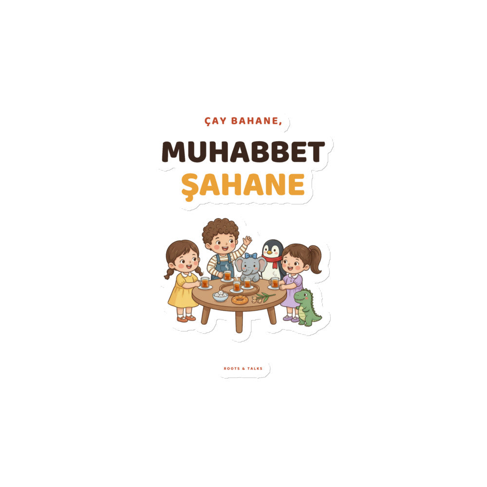 Çay Bahane, Muhabbet Şahane Die-Cut Magnet, Roots & Talks - product photo