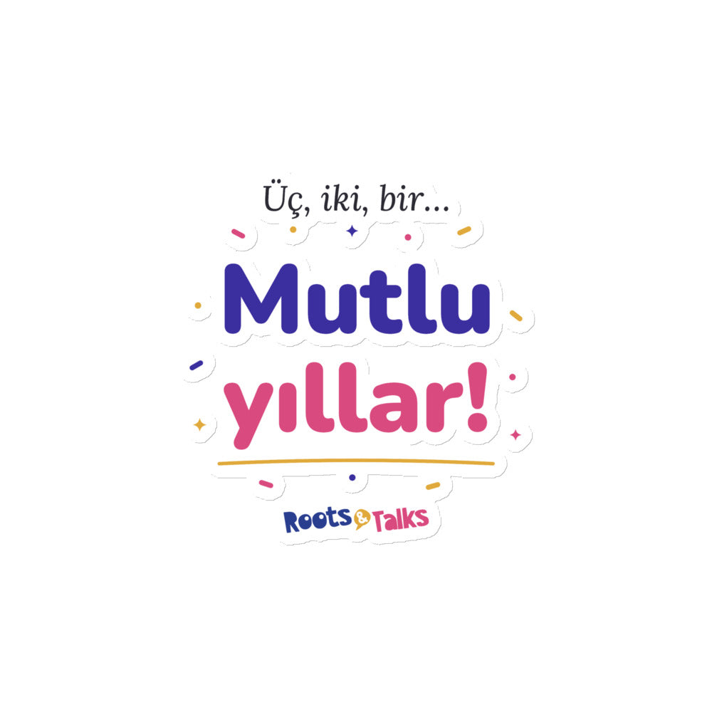 Üç, İki, Bir, Mutlu Yıllar Die-Cut Magnet, Roots & Talks - product photo