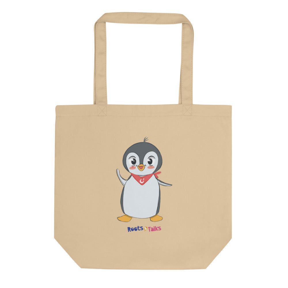 Pingucan Penguin Organic Cotton Tote Bag, Roots & Talks - product photo