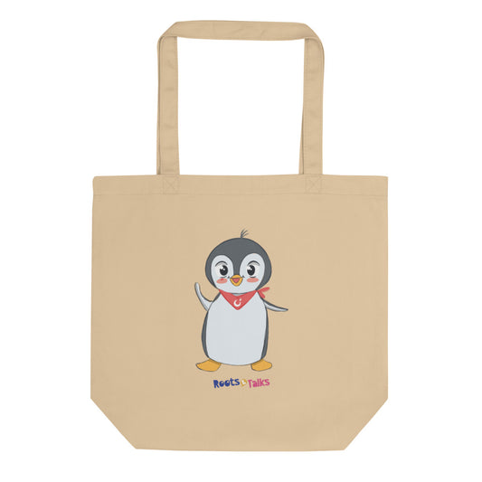 Pingucan Penguin Organic Cotton Tote Bag, Roots & Talks - product photo