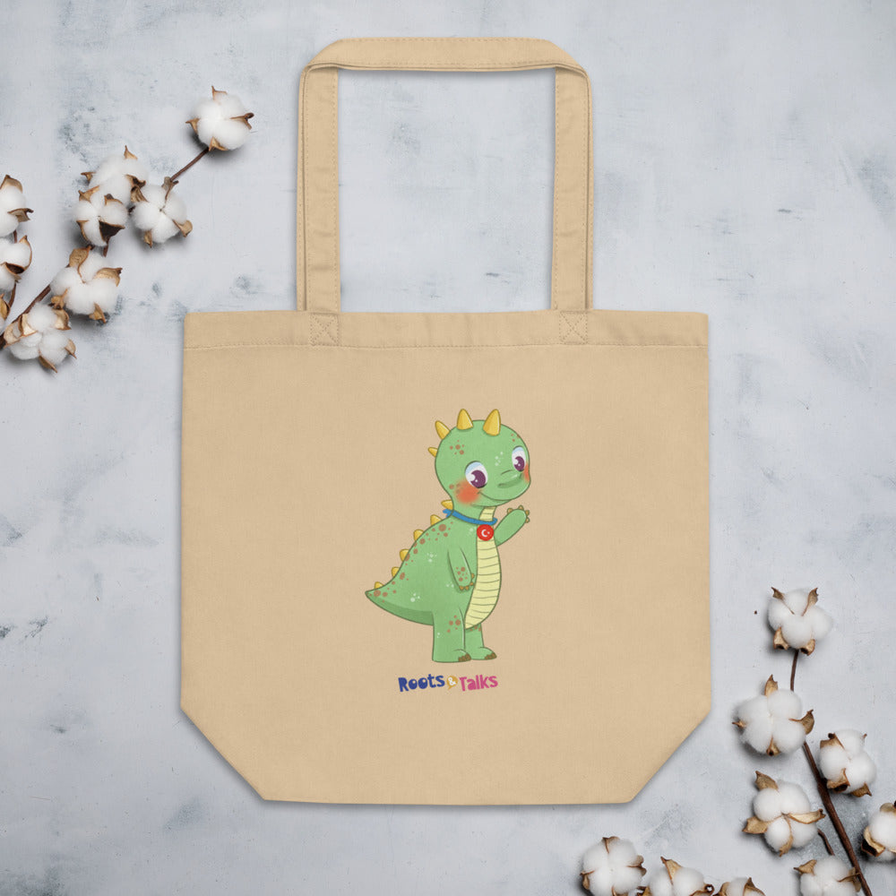 Dino Dinosaur Organic Cotton Tote Bag, Roots & Talks - lifestyle photo 1