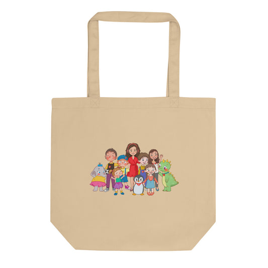 All the Characters Together Organic Cotton Tote Bag, Roots & Talks - product photo