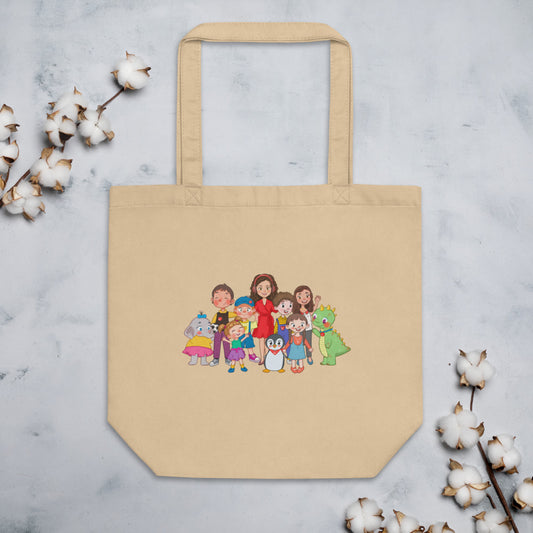 All the Characters Together Organic Cotton Tote Bag, Roots & Talks - lifestyle photo 1