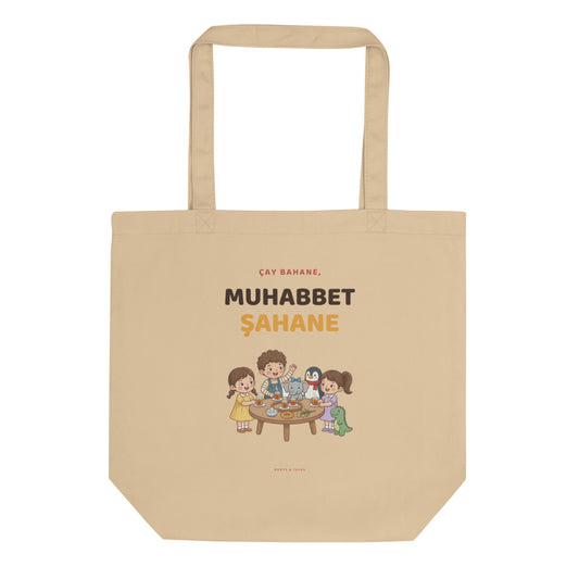 Çay Bahane, Muhabbet Şahane Organic Cotton Tote Bag, Roots & Talks - product photo