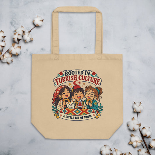 Rooted in Turkish Culture Organic Cotton Tote Bag, Roots & Talks - lifestyle photo 1