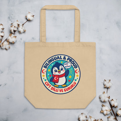 Bilingual & Proud Organic Cotton Tote Bag, Roots & Talks - lifestyle photo 1