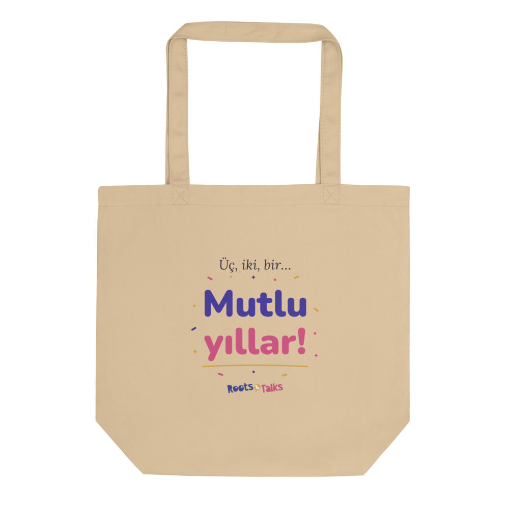 Üç, İki, Bir, Mutlu Yıllar Organic Cotton Tote Bag, Roots & Talks - product photo