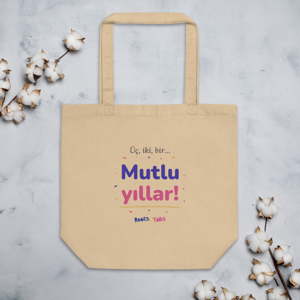 Üç, İki, Bir, Mutlu Yıllar Organic Cotton Tote Bag, Roots & Talks - lifestyle photo 1