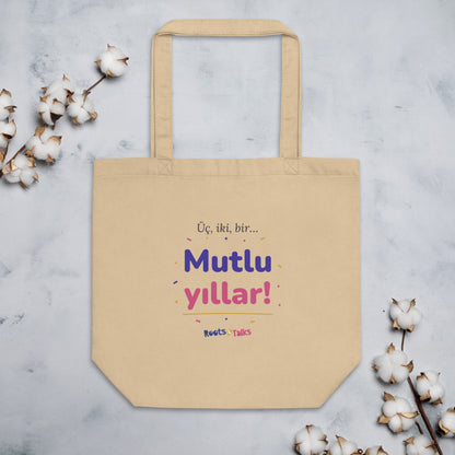 Üç, İki, Bir, Mutlu Yıllar Organic Cotton Tote Bag, Roots & Talks - lifestyle photo 1