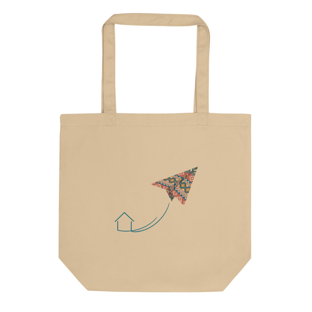Kilim Flight Organic Cotton Tote Bag, Roots & Talks - product photo