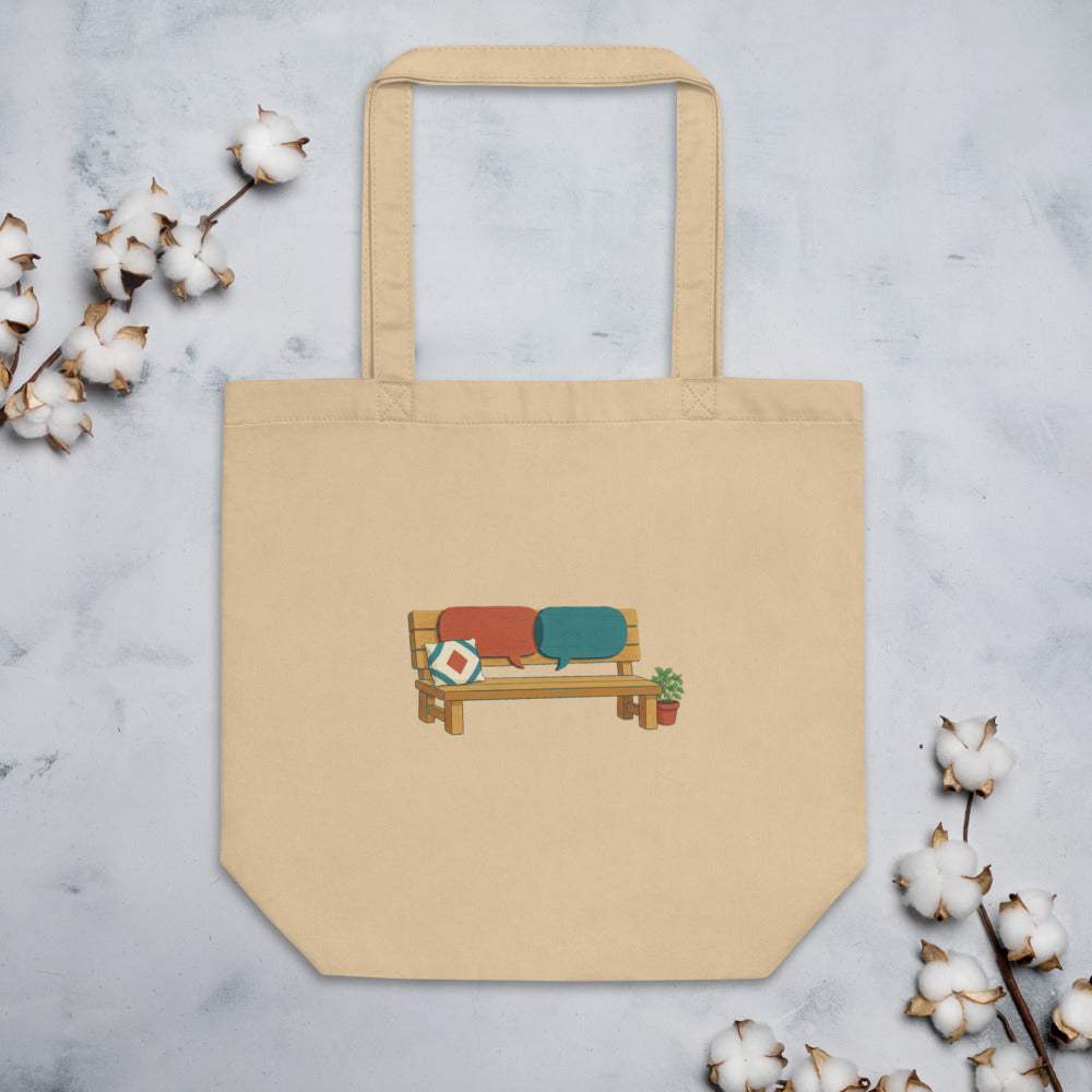 Room for One More Word Organic Cotton Tote Bag, Roots & Talks - lifestyle photo 1