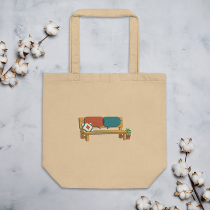 Room for One More Word Organic Cotton Tote Bag, Roots & Talks - lifestyle photo 1