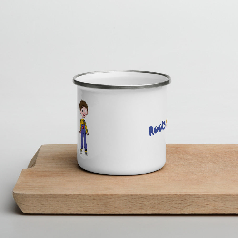 Ahmet Character Enamel Camp Mug, 12 oz, Roots & Talks - lifestyle photo 1