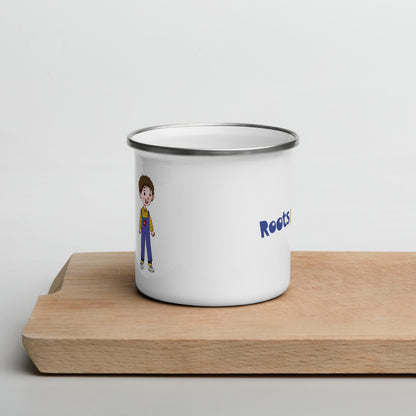 Ahmet Character Enamel Camp Mug, 12 oz, Roots & Talks - lifestyle photo 1