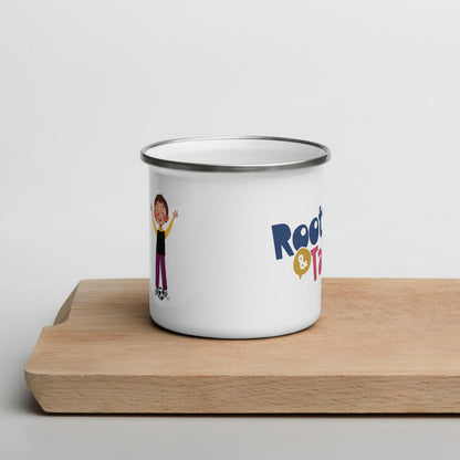 Gazi Character Enamel Camp Mug, 12 oz, Roots & Talks - lifestyle photo 1