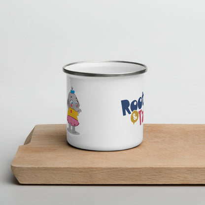 Filiz Elephant Enamel Camp Mug, 12 oz, Roots & Talks - lifestyle photo 1