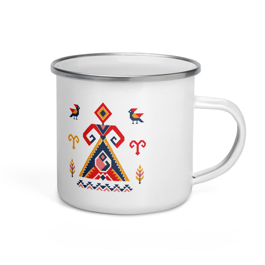 Elibelinde Enamel Camp Mug, 12 oz, Roots & Talks - product photo