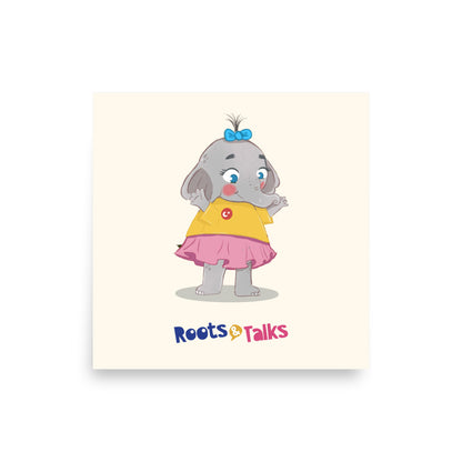 Filiz Elephant Matte Paper Poster, Roots & Talks - product photo