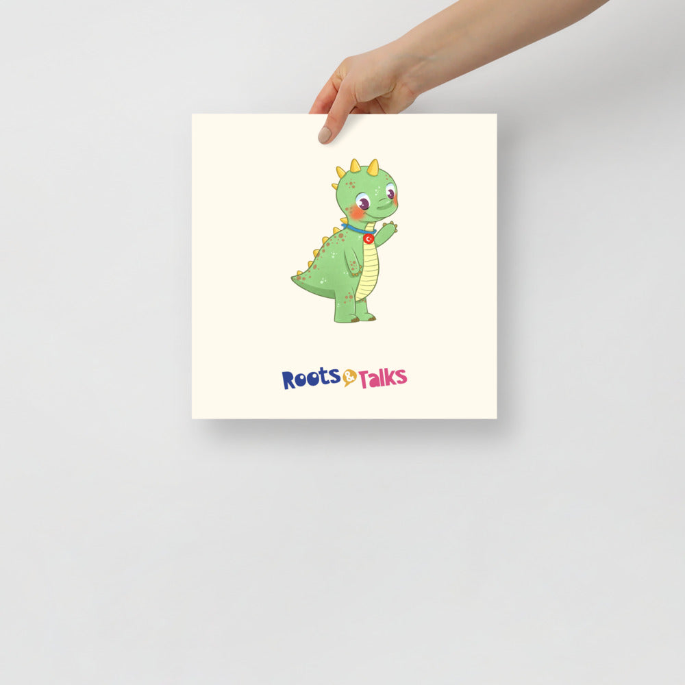 Dino Dinosaur Matte Paper Poster, Roots & Talks - lifestyle photo 2