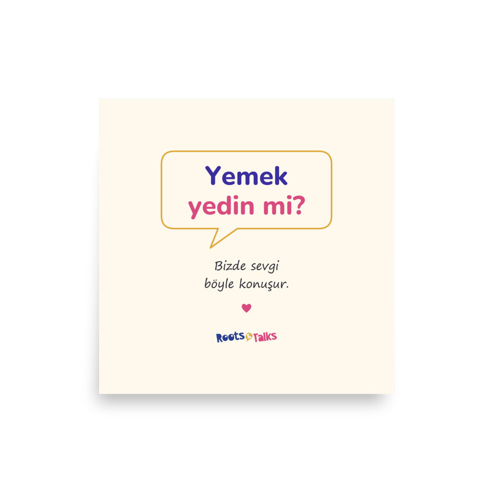 Yemek Yedin Mi? Matte Paper Poster, Roots & Talks - product photo