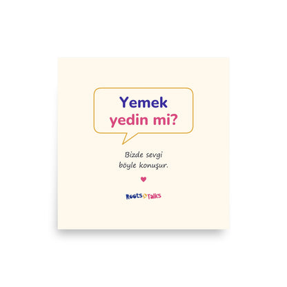 Yemek Yedin Mi? Matte Paper Poster, Roots & Talks - product photo