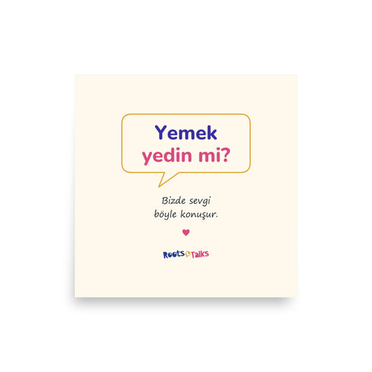 Yemek Yedin Mi? Matte Paper Poster, Roots & Talks - product photo