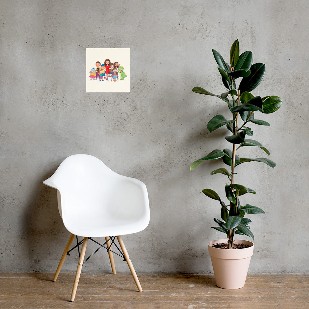 All the Characters Together Matte Paper Poster, Roots & Talks - lifestyle photo 1