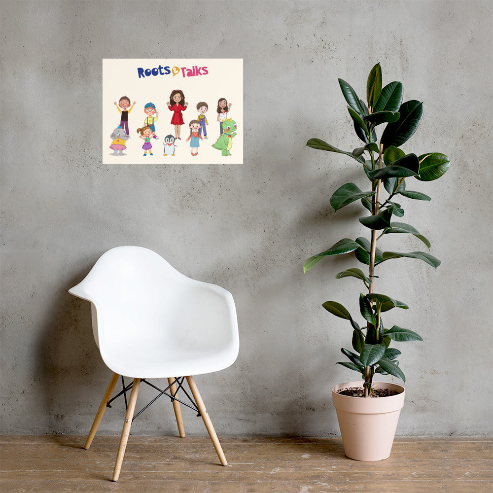 Roots & Talks Characters Matte Paper Poster - lifestyle photo 1