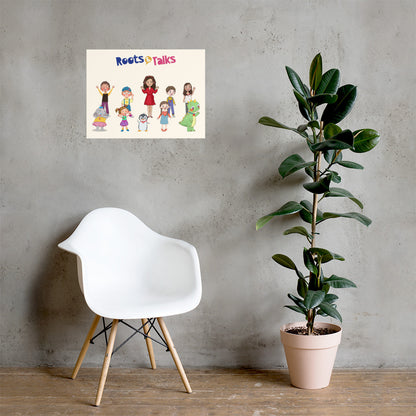 Roots & Talks Characters Matte Paper Poster - lifestyle photo 1