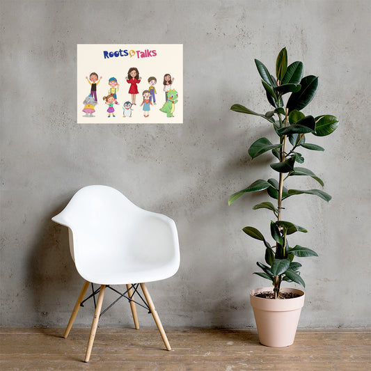 Roots & Talks Characters Matte Paper Poster - lifestyle photo 1