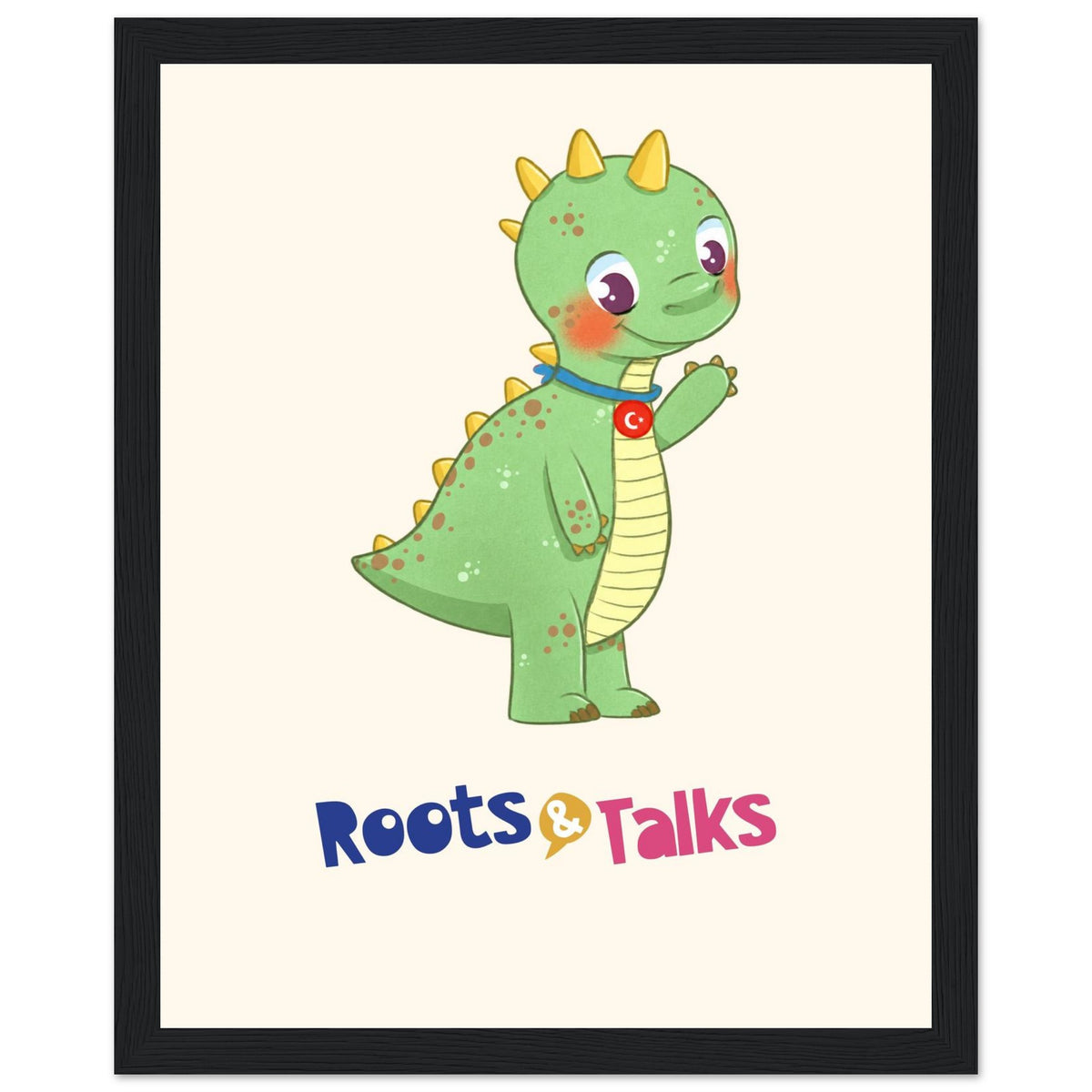 Dino Dinosaur Framed Portrait Poster, Roots & Talks - framed poster photo 6