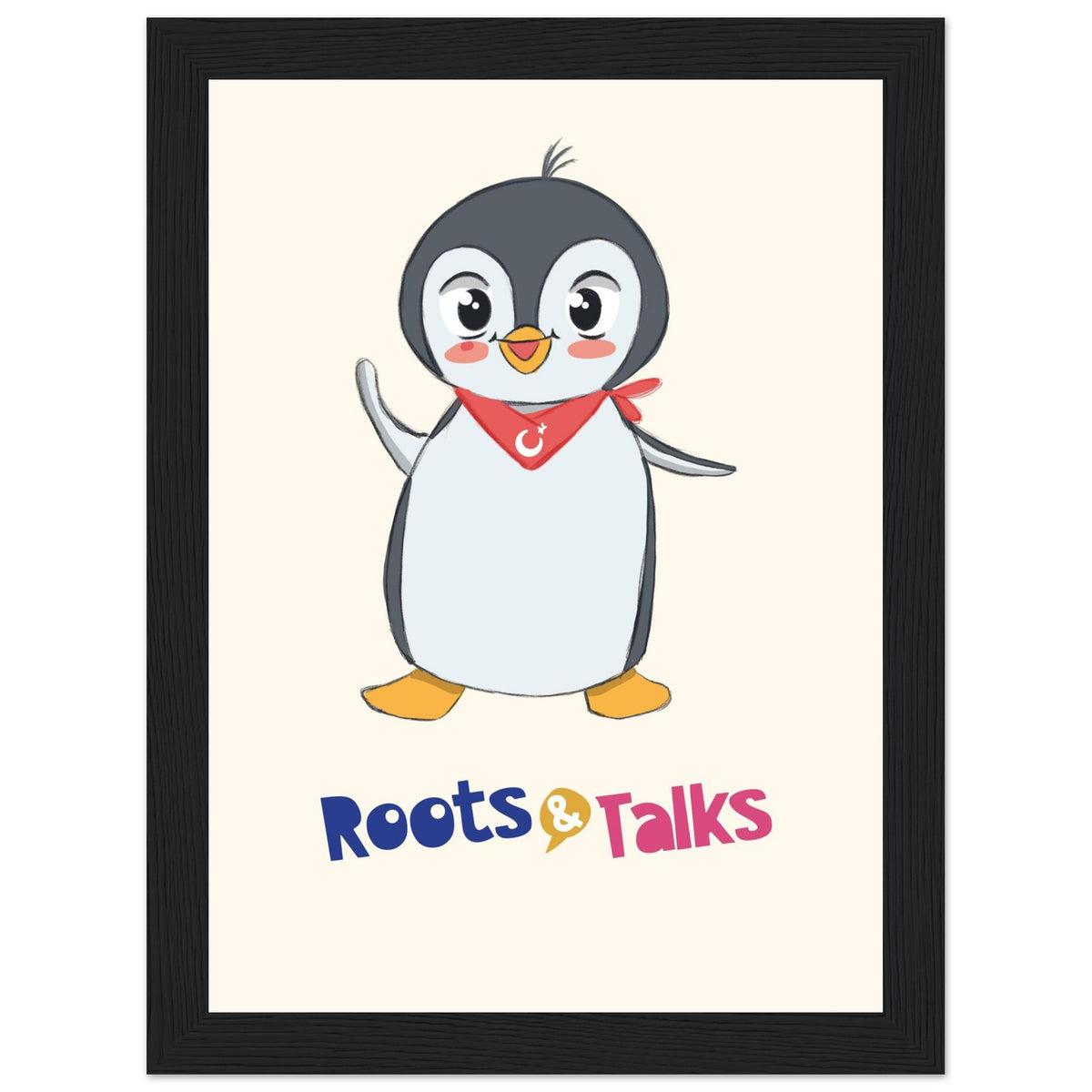 Pingucan Penguin Framed Portrait Poster, Roots & Talks - framed poster photo 1