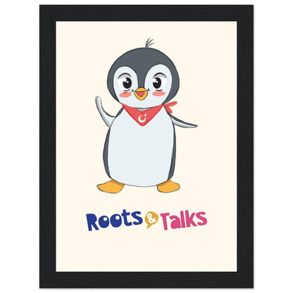 Pingucan Penguin Framed Portrait Poster, Roots & Talks - framed poster photo 1