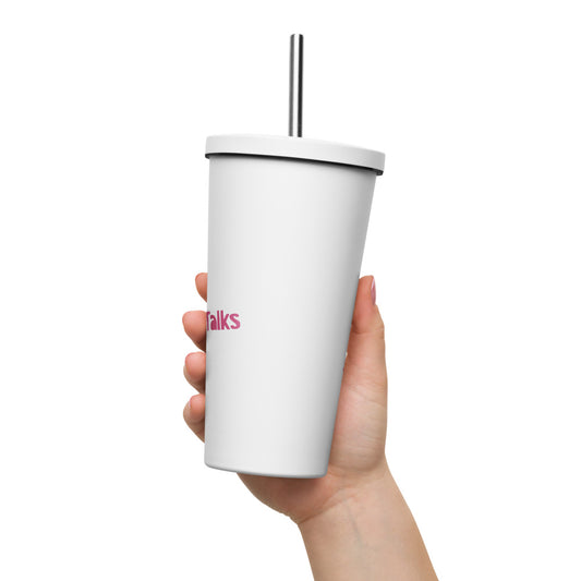 Filiz Elephant Insulated Tumbler with Straw, 20 oz, Roots & Talks - lifestyle photo 3